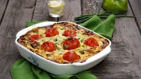 Греческий рисовый пирог с фетой и цуккини