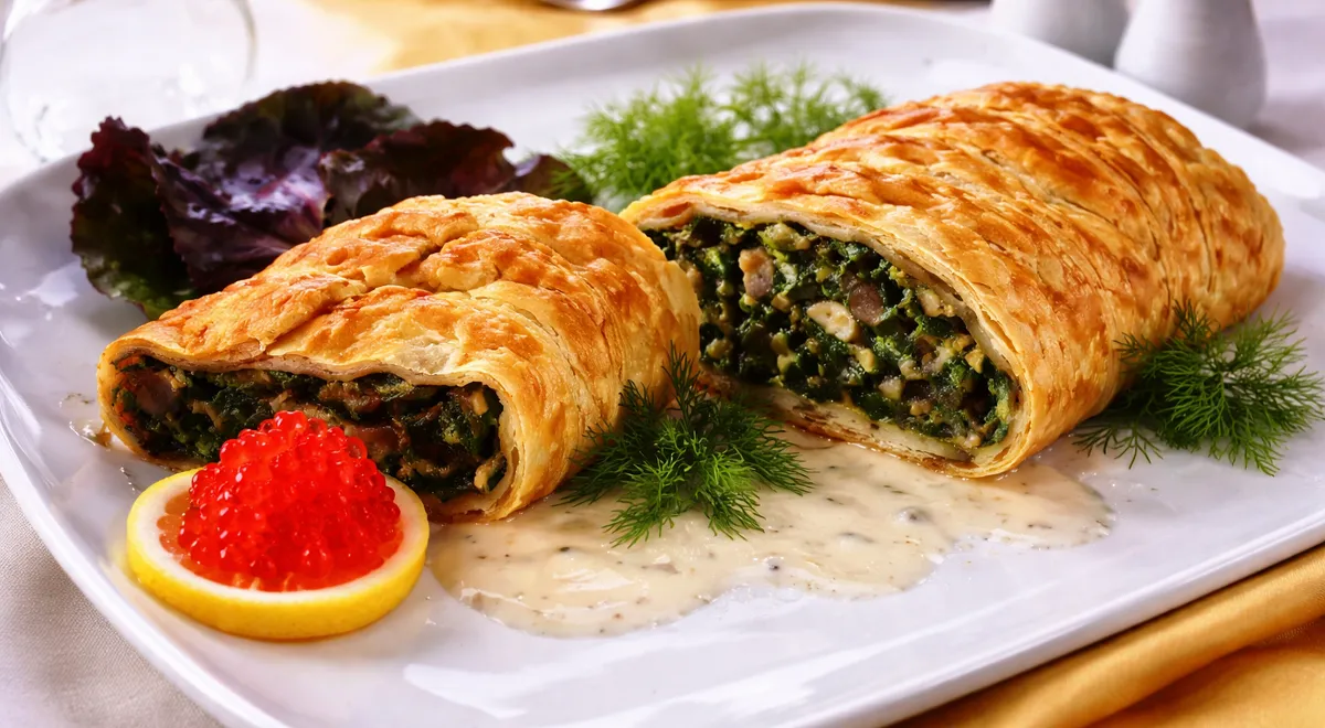 Рулет со шпинатом