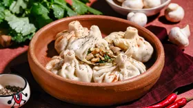 Хинкали с грибами