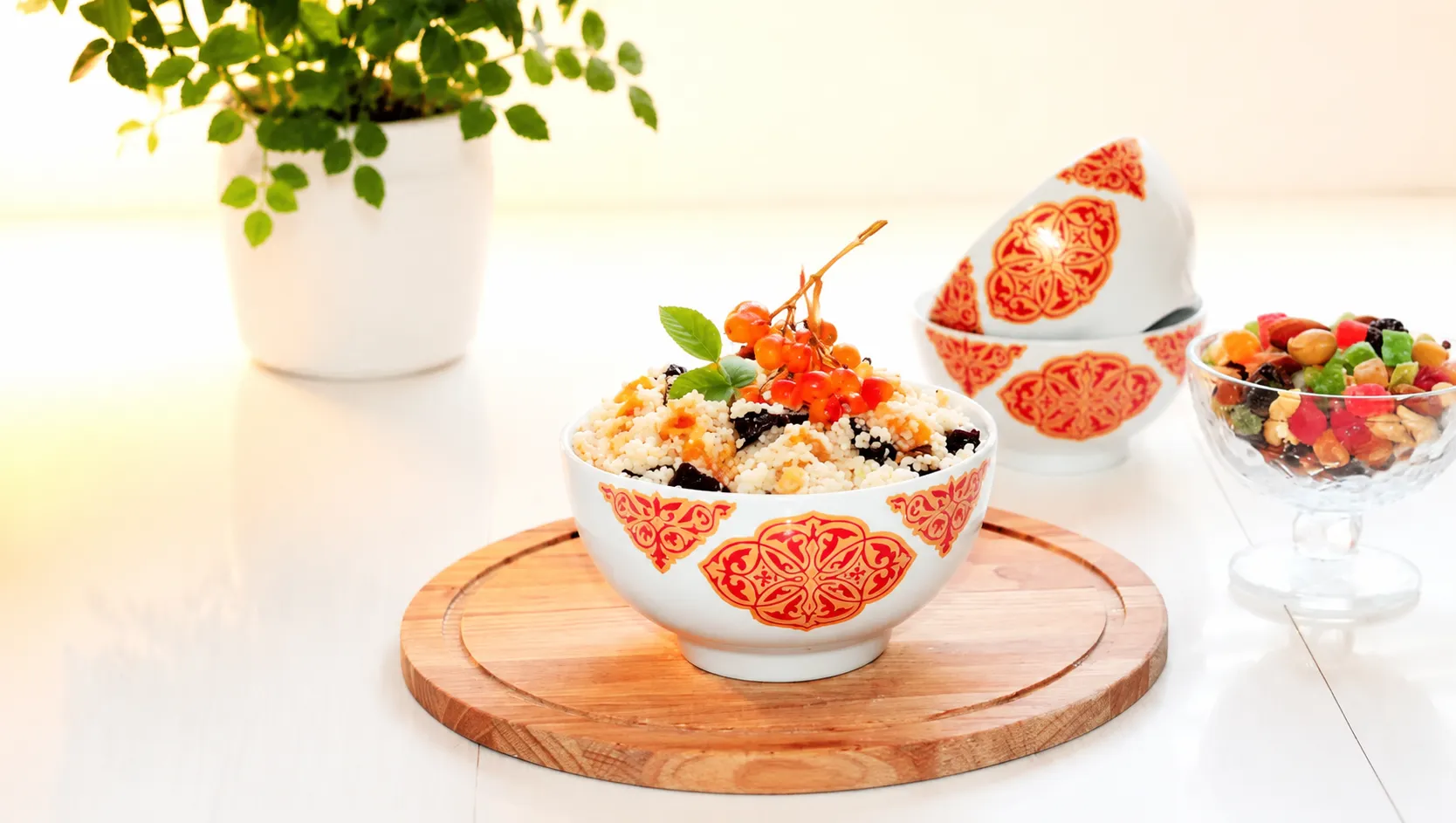 Кускус с сухофруктами и орехами