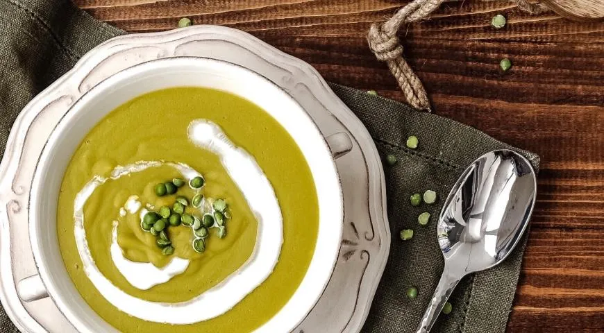 Рецепт супа-пюре из зеленого сухого гороха