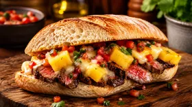 Экстремальный контраст вкусов: шеф-повар раскрыл секрет сэндвича со стейком и ананасом