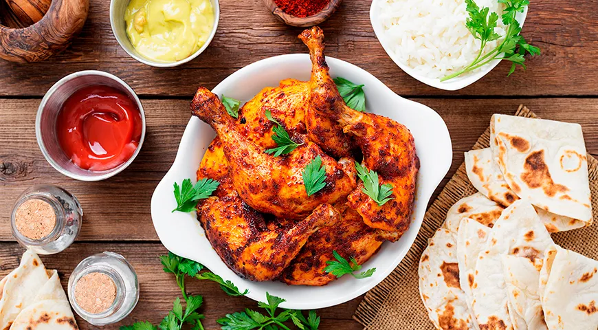 Запеченные куриные окорочка