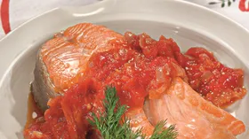 Рецепты с рыбой, фруктами и томатами
