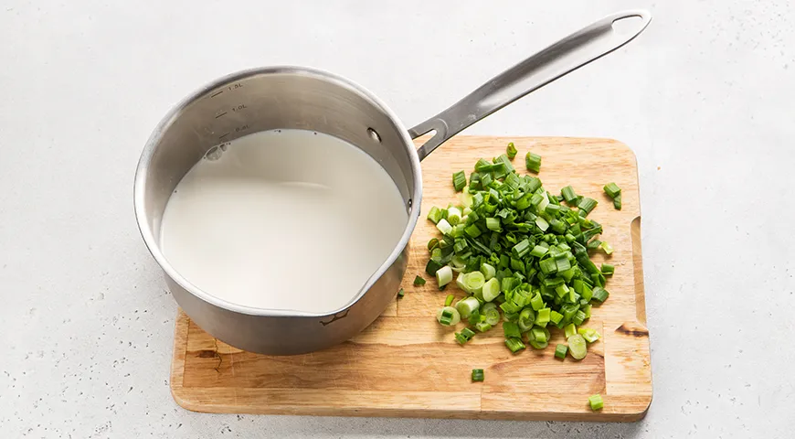 Картофельное пюре с зеленым луком