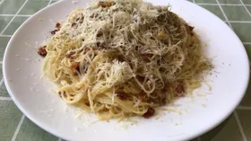 Карбонара из пасты CAPELLINI