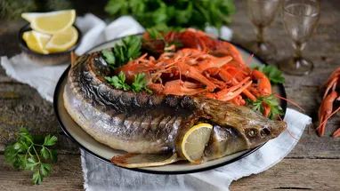 Как запекать осетра в духовке