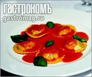 Равиоли с курицей и красным перцем