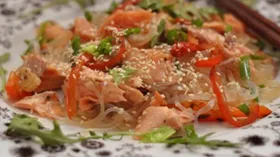 Рецепты на обед с кунжутом и лососем