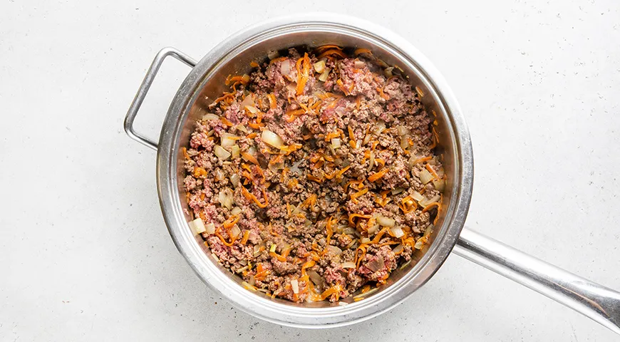 Рис с гречкой и фаршем