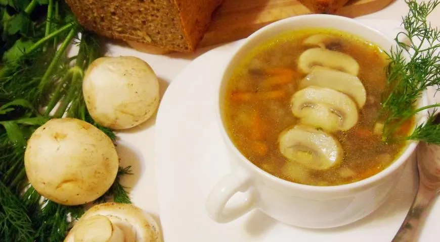 Пошаговый рецепт томленого грибного супа