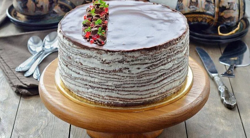 Блинчатый торт с маскарпоне