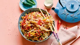 Простые рецепты с овощами и лапшой рисовой