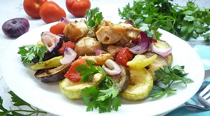 Рецепт шашлыка из курицы с овощами