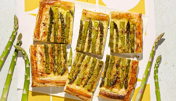 Пирог со спаржей и сыром