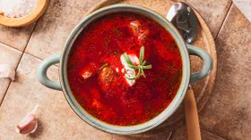 Красный борщ со свеклой без капусты