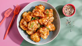 Жареная цветная капуста в соусе по-корейски