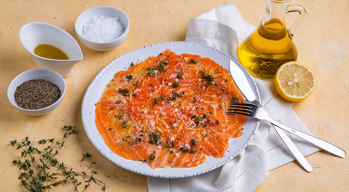 Рецепт карпаччо из красной рыбы в домашних условиях