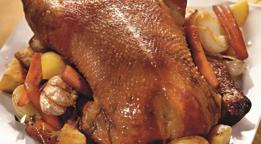 Рождественский гусь в духовке