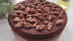Шоколадный пирог с арахисом 