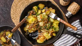 Жареная картошка с опятами