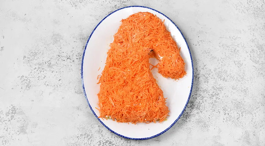 Новогодний салат «Лошадь»