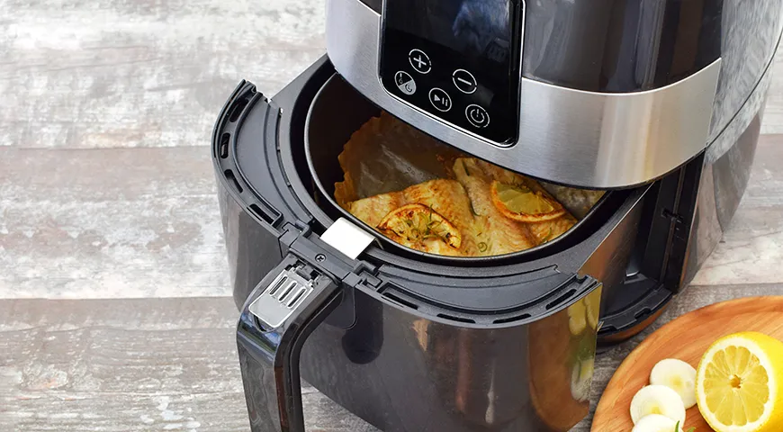 Для аэрогриля подходит практически любая рыба: и стейки, и небольшие куски