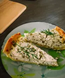 Слоеный пирог с творогом и зеленью
