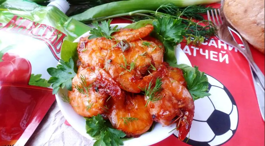 Готовим жареные креветки к пиву