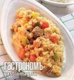 Ризотто с телятиной, овощами и лимоном 