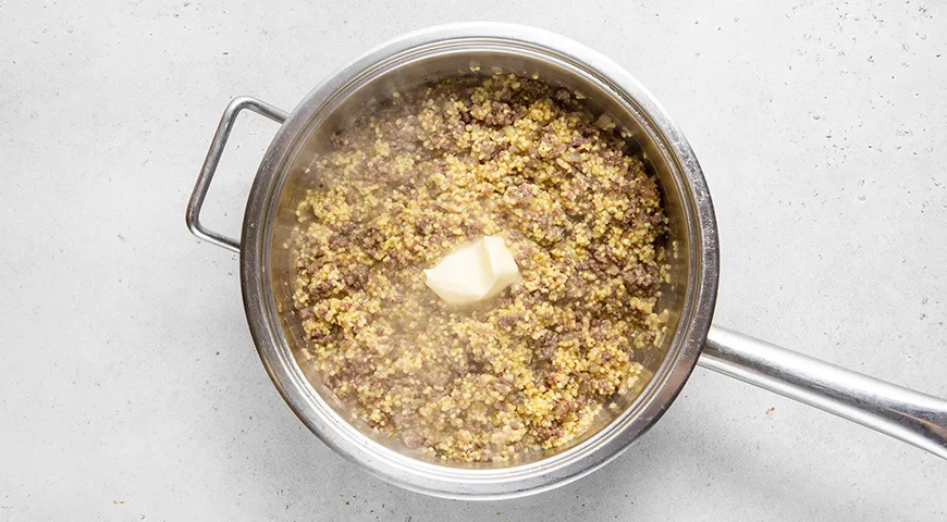 Пшенная каша с фаршем