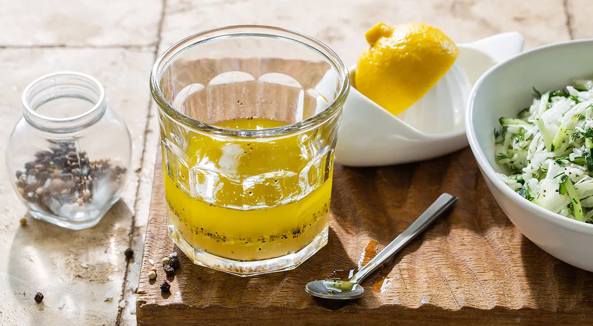 Лимонная салатная заправка