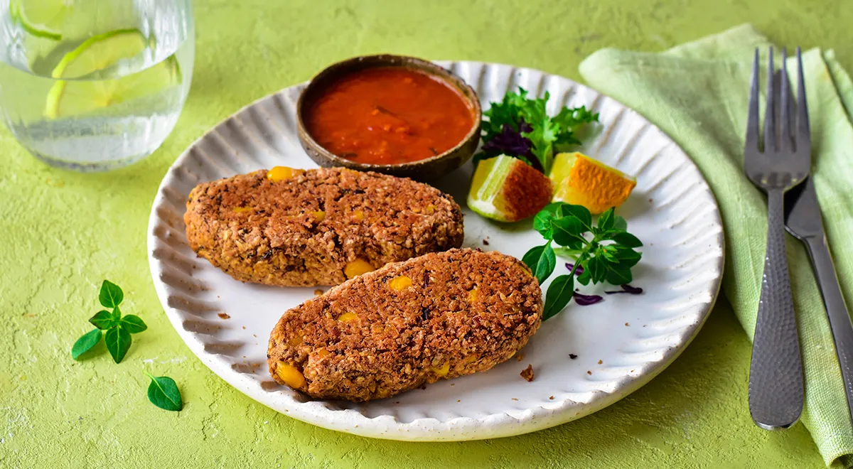 Рецепт котлет из консервированной красной фасоли с кукурузой