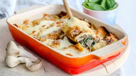 Рецепты с грибами, молочной продукцией и сыром Моцарелла