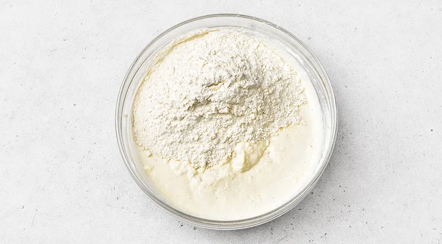 Пирог Зебра с манкой на кефире