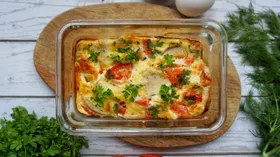 Омлет с курицей и сыром