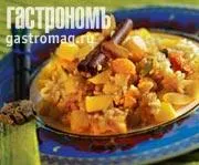 Сладкий рис с яблоком и манго