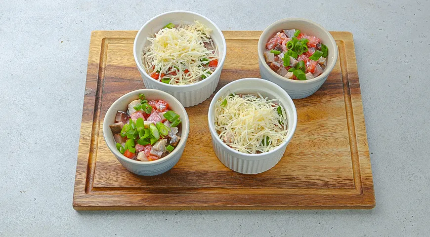 Жюльен с копченой рыбой