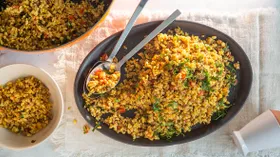 Булгур с фаршем на сковороде