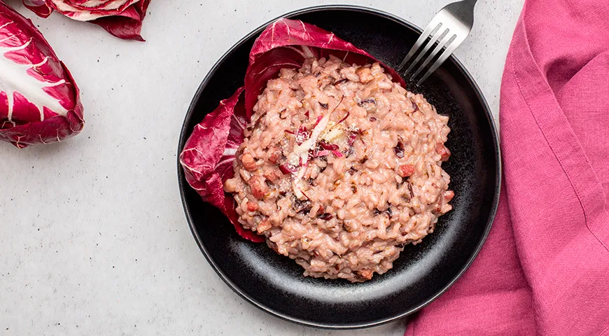 Ризотто с салатом радиккьо 