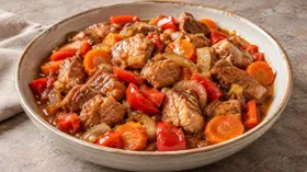 Свинина, тушеная с пивом