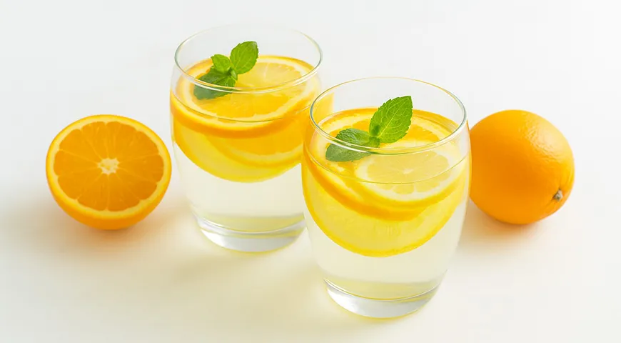 Лимонад из апельсинов, лимона и мяты