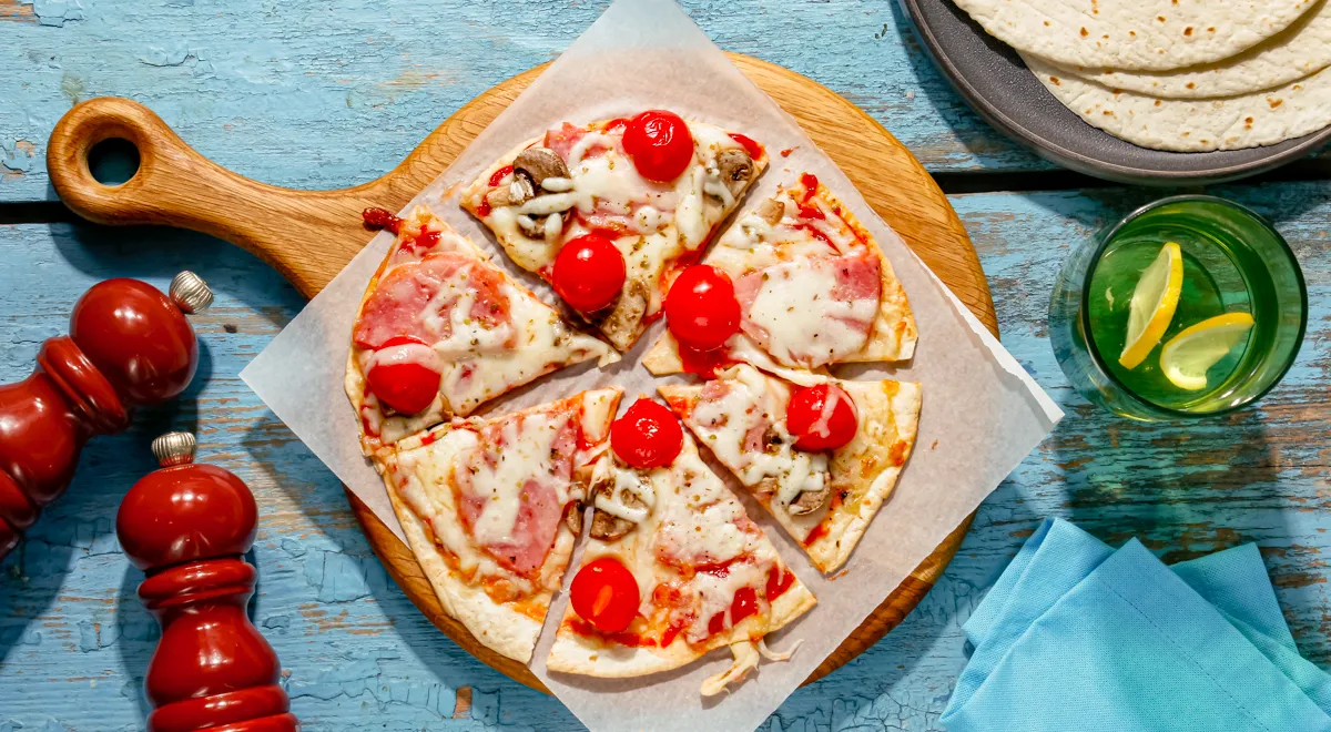 Пицца на тортилье 