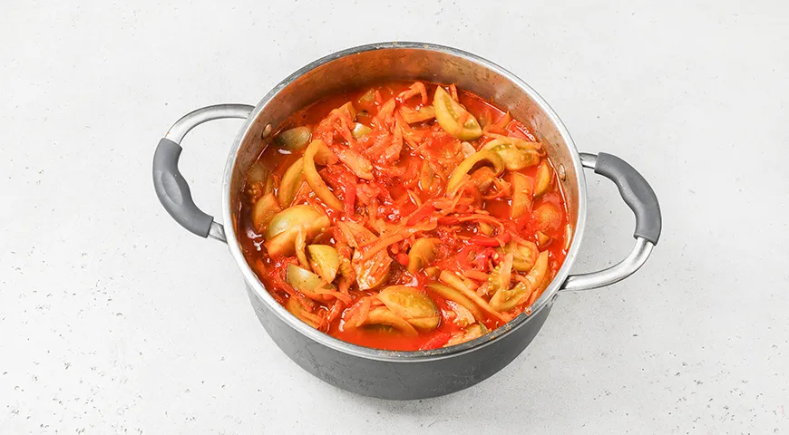 Лечо из зеленых помидоров