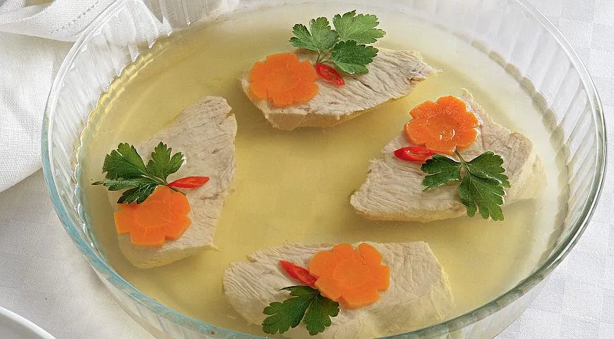 Заливное из индейки без желатина