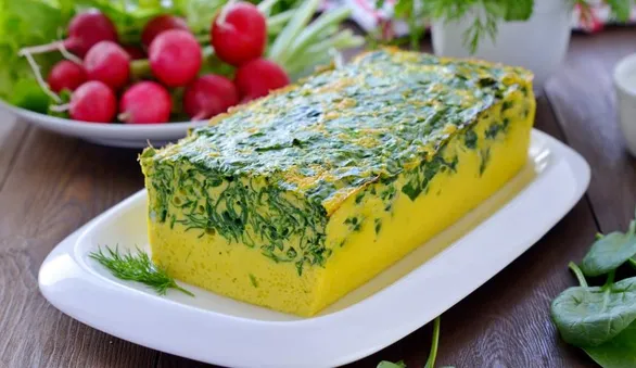 Омлет со шпинатом