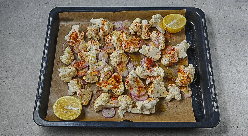 Жареный салат из цветной капусты