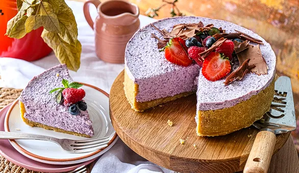 Черничный чизкейк без выпечки