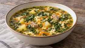 Борщ с крапивой и щавелем