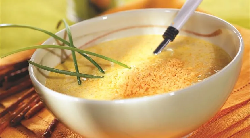 Овощной суп с сыром чеддер
